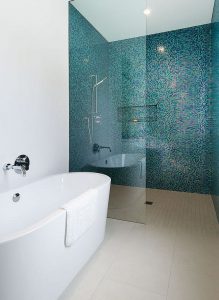 zona doccia mosaico