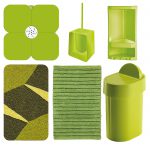 Set accessori bagno verde