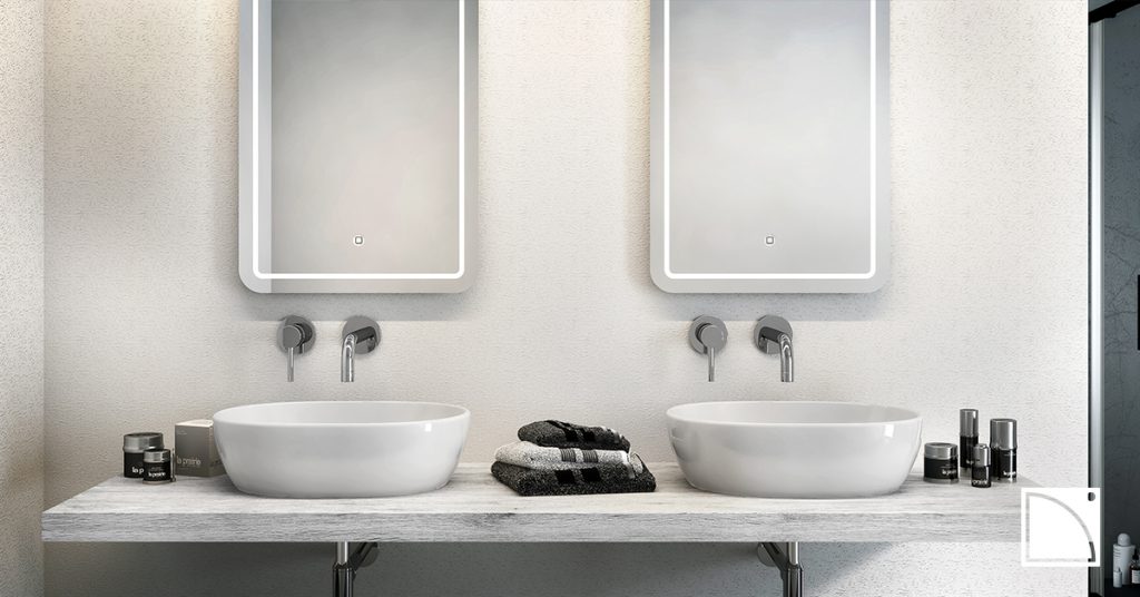 doppio specchio per bagno
